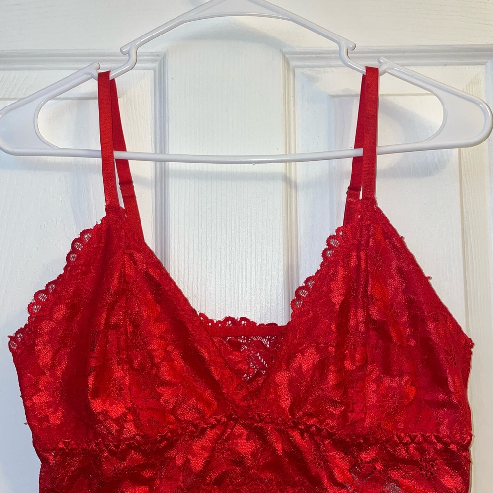 Elegant Red Lace Camisole